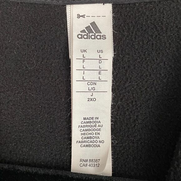 Adidas Climawarm Men’s Hoodie Size L Black & Gray Athletic Fit - Picture 3 of 11